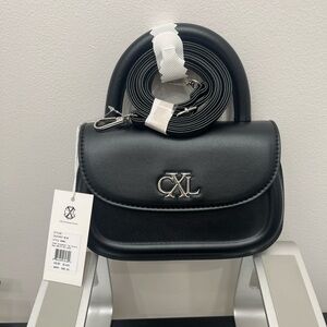 NWT CXL BY Christian Lacroix Black Top Handle Bag w/ crossbody strap MSRP:$88